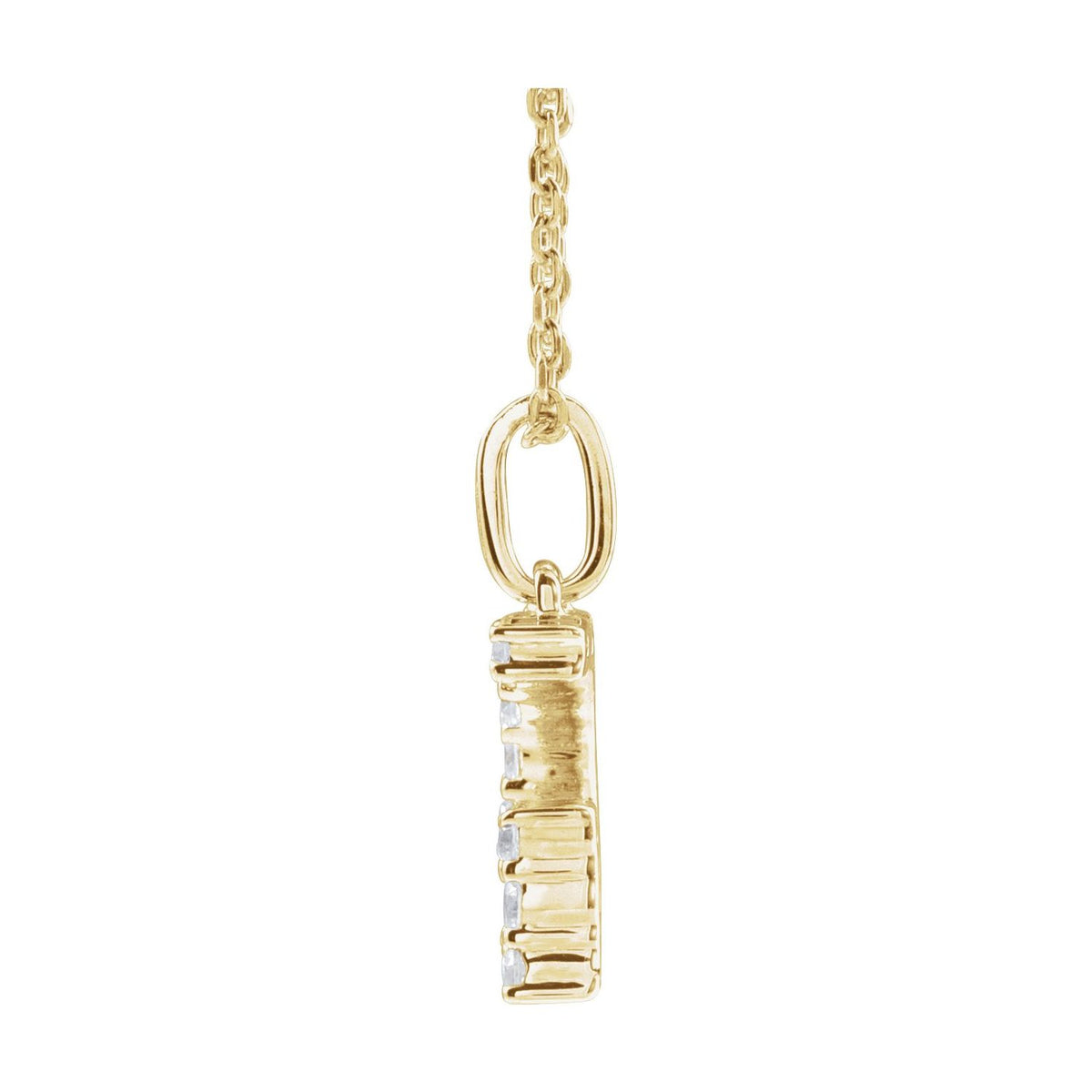 1/5 CTW Lab-Grown Diamond Initial 16-18" Necklace