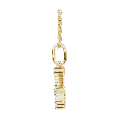 1/5 CTW Lab-Grown Diamond Initial 16-18" Necklace