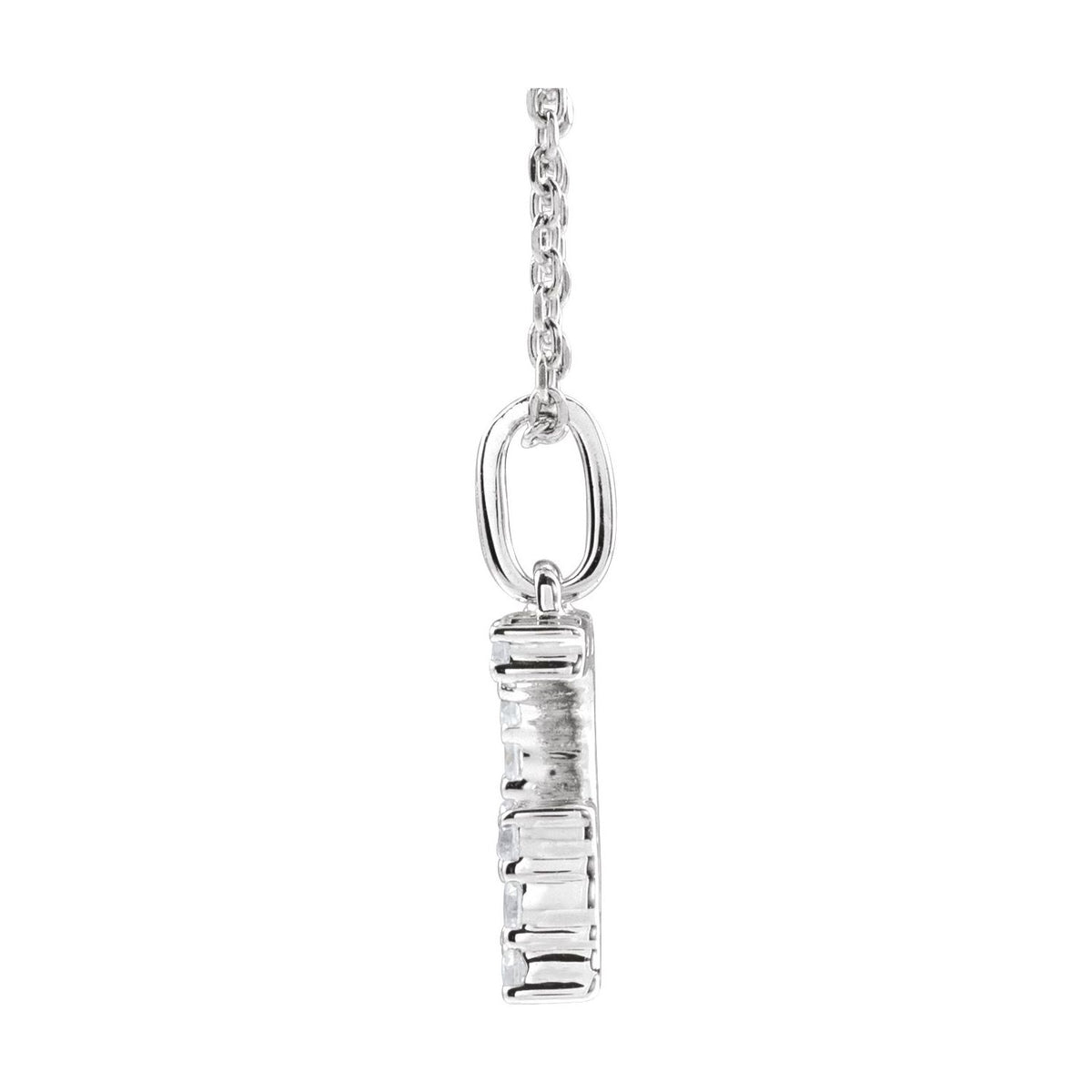 1/5 CTW Lab-Grown Diamond Initial 16-18" Necklace