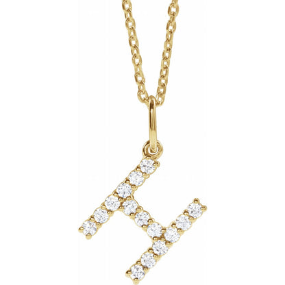 1/5 CTW Lab-Grown Diamond Initial 16-18" Necklace