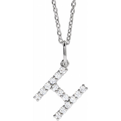 1/5 CTW Lab-Grown Diamond Initial 16-18" Necklace