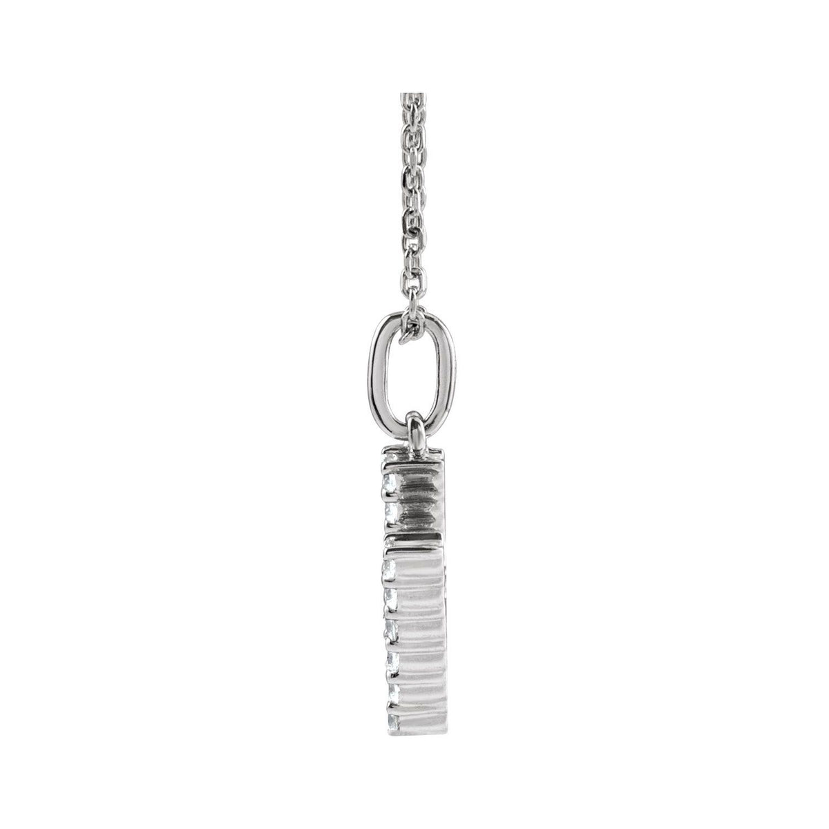 1/5 CTW Lab-Grown Diamond Initial 16-18" Necklace