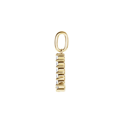 14K Yellow Gold 1/8 CTW Lab-Grown Diamond Initial Pendant