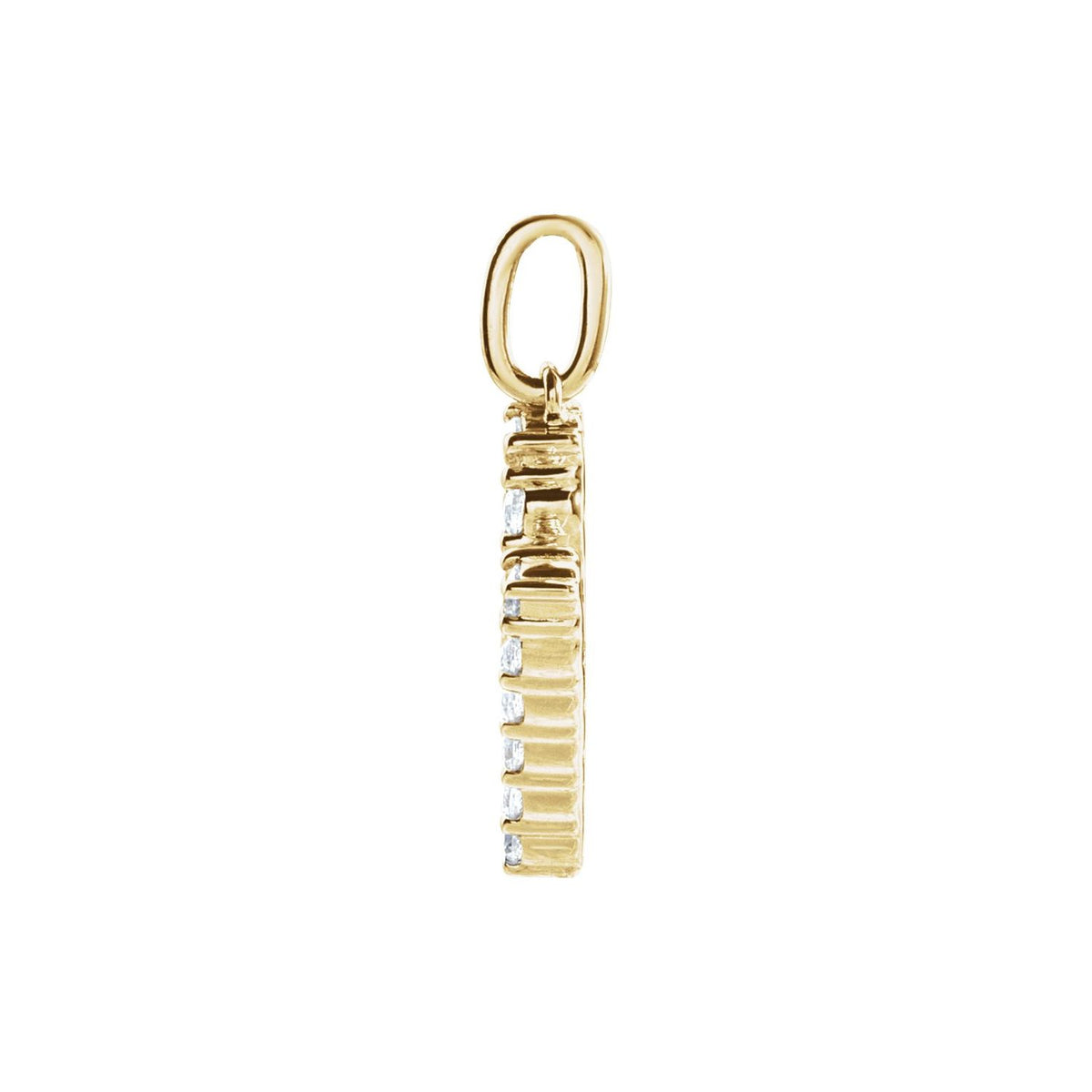 14K Yellow Gold 1/3 CTW Lab-Grown Diamond Initial M Pendant