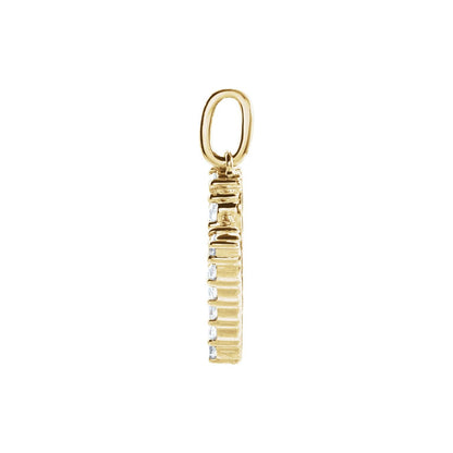 14K Yellow Gold 1/3 CTW Lab-Grown Diamond Initial M Pendant