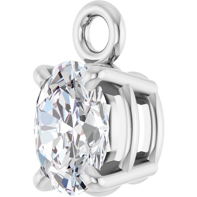 1/6 CT Lab-Grown Diamond 4-Prong Dangle, 3.12 mm x 5.85 mm