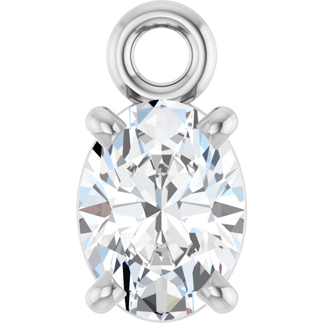 1/6 CT Lab-Grown Diamond 4-Prong Dangle, 3.12 mm x 5.85 mm