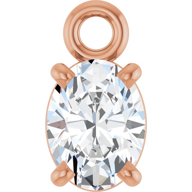 1/6 CT Lab-Grown Diamond 4-Prong Dangle, 3.12 mm x 5.85 mm