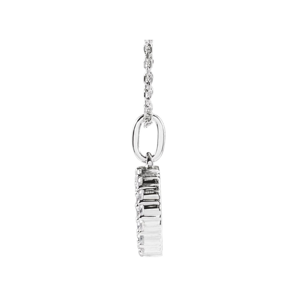 1/4 CTW Lab-Grown Diamond Initial 16-18" Necklace