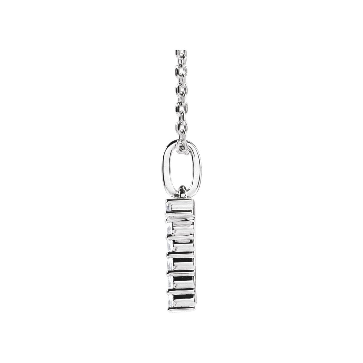 1/6 CTW Lab-Grown Diamond Initial 16-18" Necklace