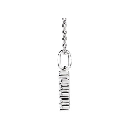 1/6 CTW Lab-Grown Diamond Initial 16-18" Necklace