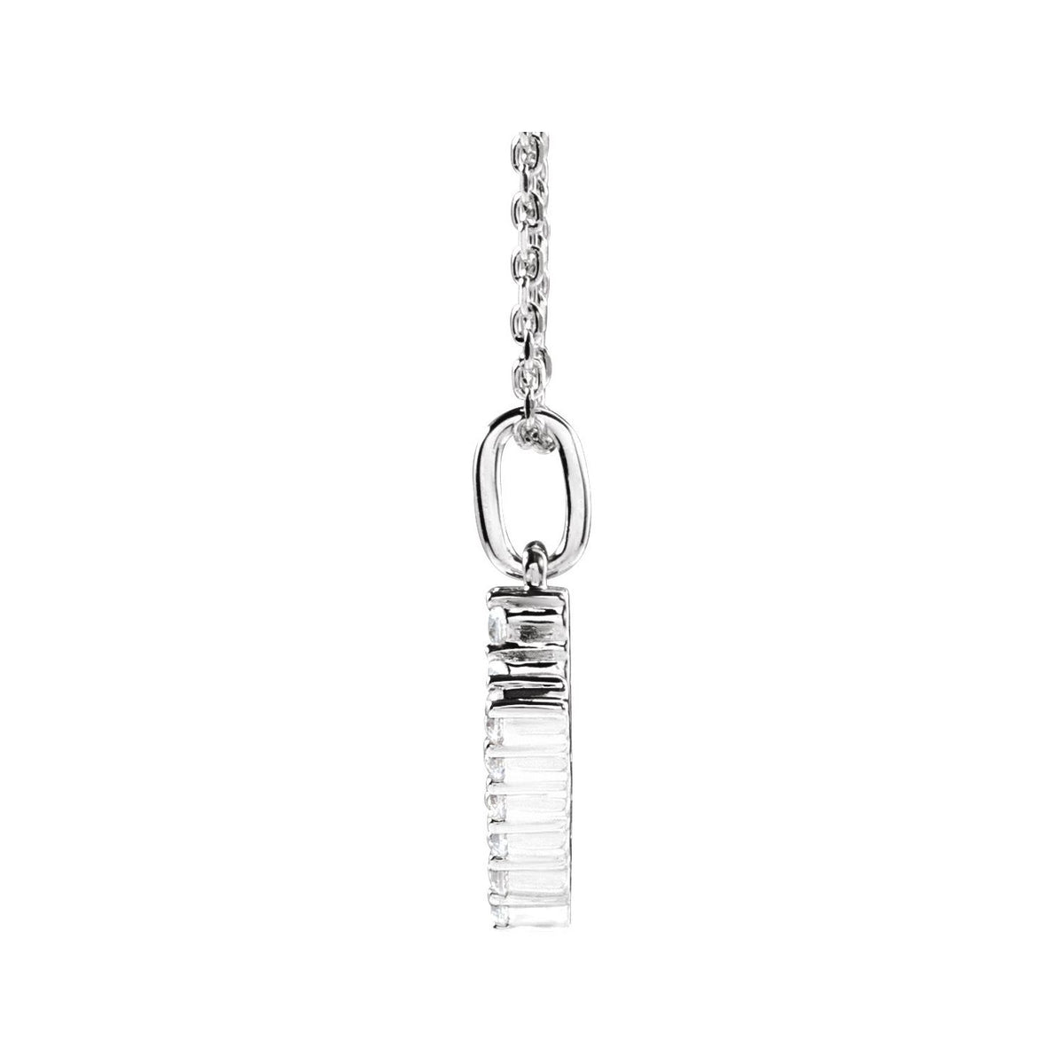 1/5 CTW Lab-Grown Diamond Initial 16-18" Necklace