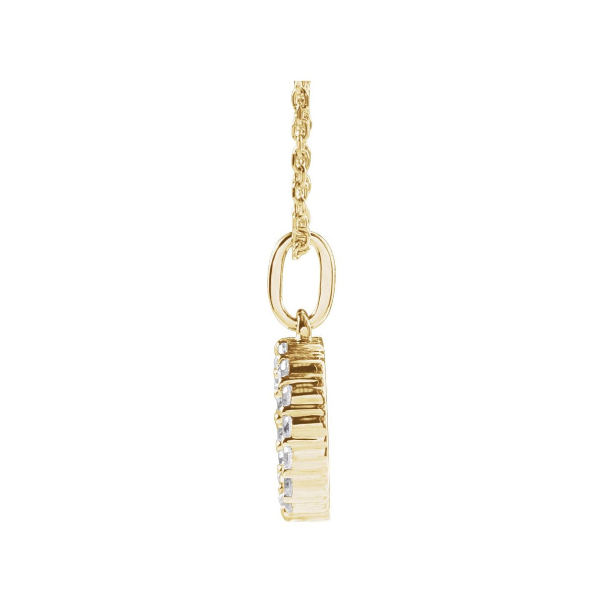 1/4 CTW Lab-Grown Diamond Initial 16-18" Necklace