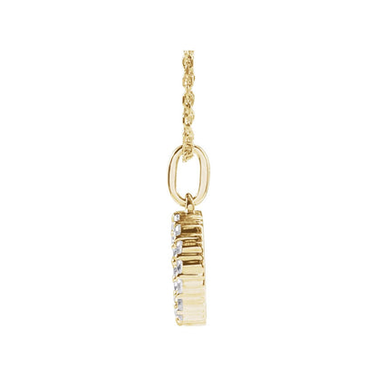 1/4 CTW Lab-Grown Diamond Initial 16-18" Necklace