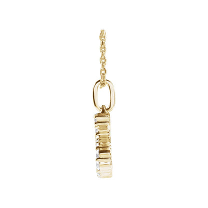 1/5 CTW Lab-Grown Diamond Initial 16-18" Necklace