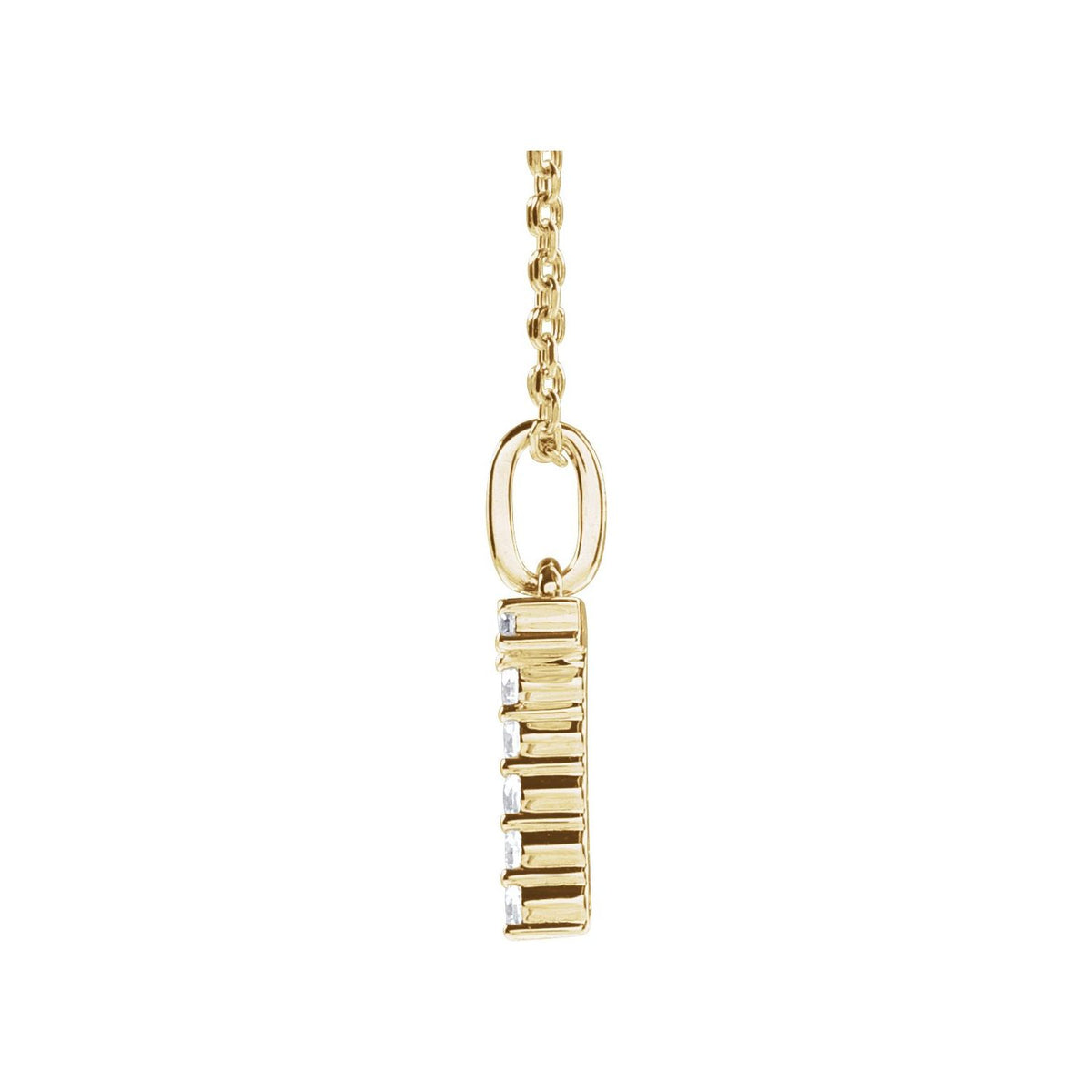 1/6 CTW Lab-Grown Diamond Initial 16-18" Necklace