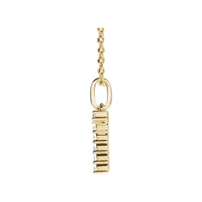 1/6 CTW Lab-Grown Diamond Initial 16-18" Necklace