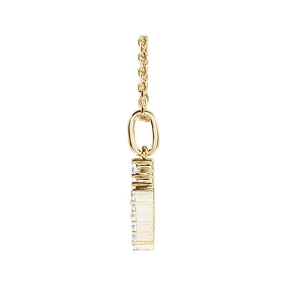 1/5 CTW Lab-Grown Diamond Initial 16-18" Necklace