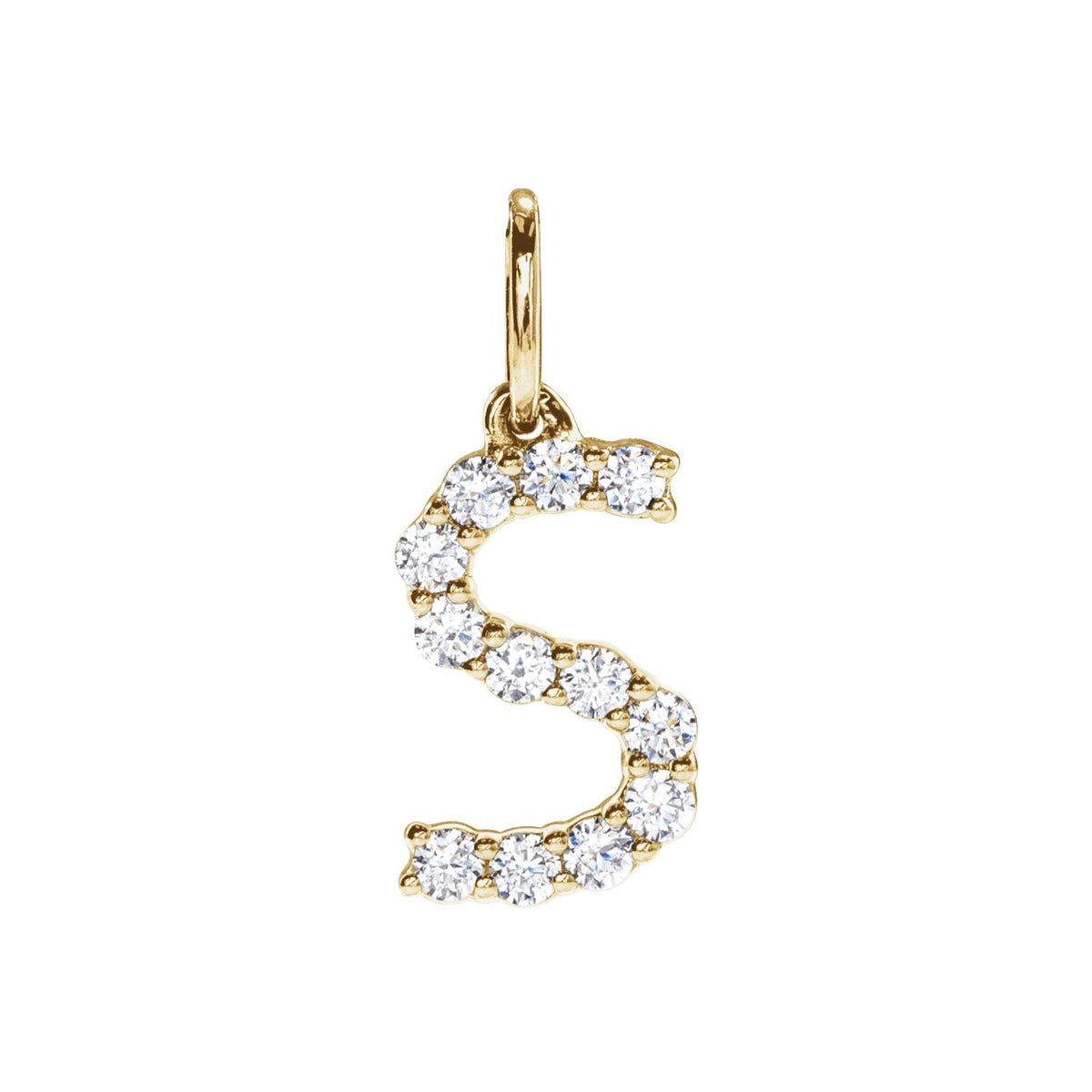 1/5 CTW Lab-Grown Diamond Initial Pendant