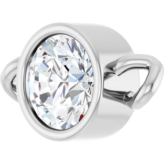 1/4 CT Natural Diamond Bezel-Set Link, 5 mm x 8.97 mm