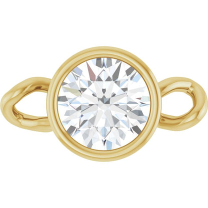 1/4 CT Natural Diamond Bezel-Set Link, 5 mm x 8.97 mm