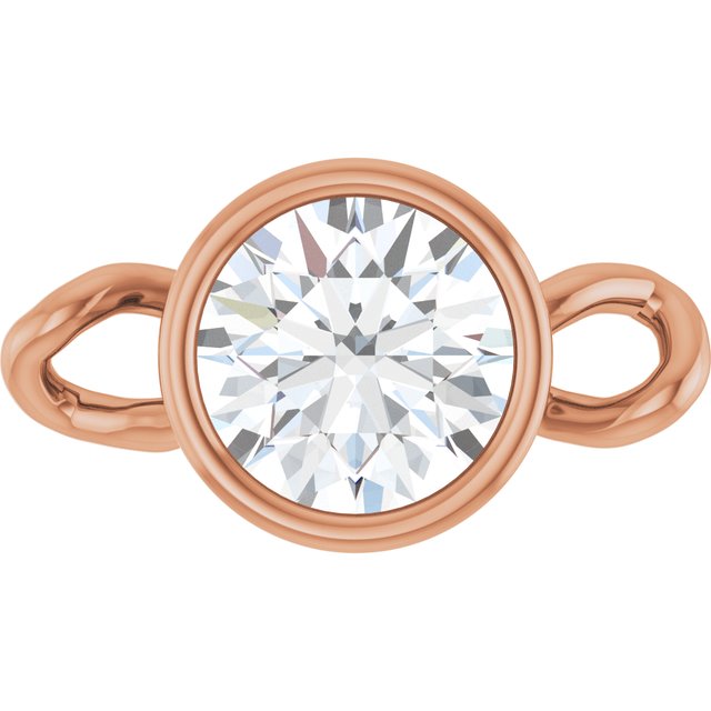 1/4 CT Lab-Grown Diamond Bezel-Set Link, 5 mm x 8.97 mm