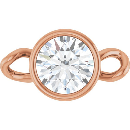 1/4 CT Lab-Grown Diamond Bezel-Set Link, 5 mm x 8.97 mm