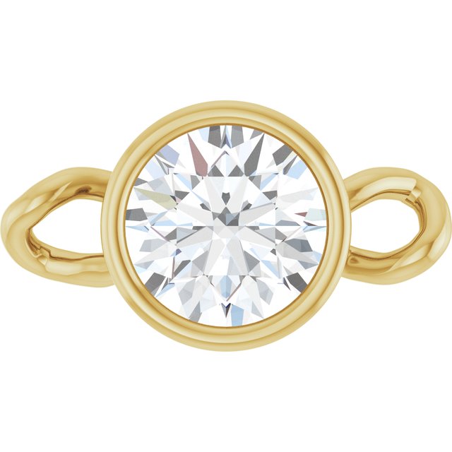 1/4 CT Lab-Grown Diamond Bezel-Set Link, 5 mm x 8.97 mm