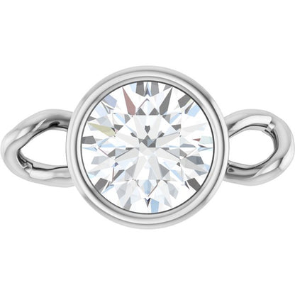 1/4 CT Natural Diamond Bezel-Set Link, 5 mm x 8.97 mm