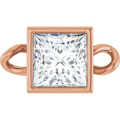 3/8 CT Lab-Grown Diamond Bezel-Set Link, 5 mm x 8.97 mm