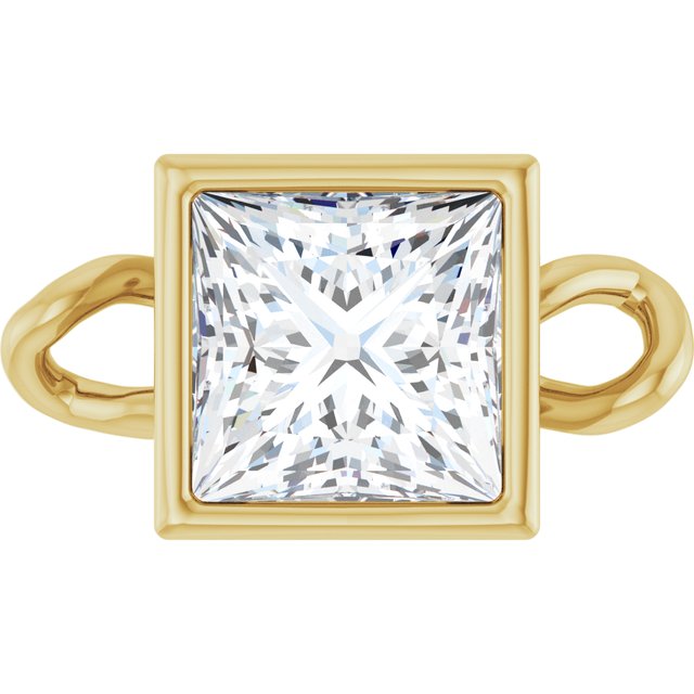 3/8 CT Lab-Grown Diamond Bezel-Set Link, 5 mm x 8.97 mm