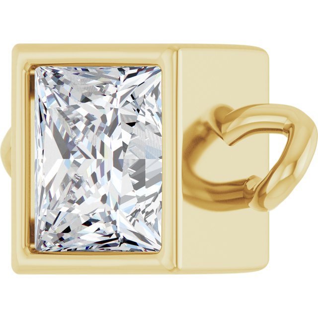 3/8 CT Lab-Grown Diamond Bezel-Set Link, 5 mm x 8.97 mm