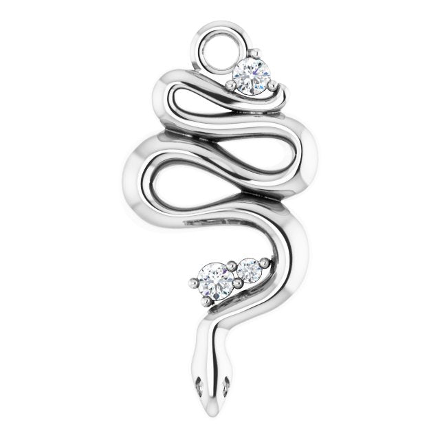 .03 CTW Lab-Grown Diamond Serpent Dangle