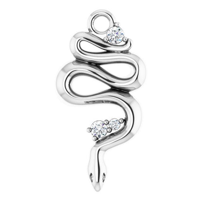 .03 CTW Lab-Grown Diamond Serpent Dangle