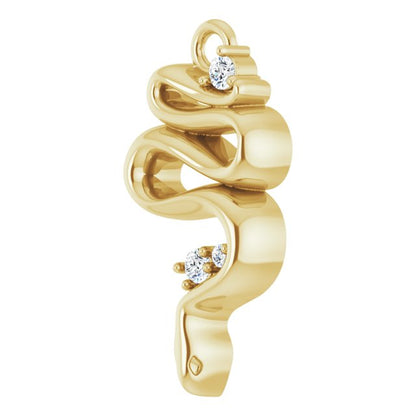 .03 CTW Lab-Grown Diamond Serpent Dangle