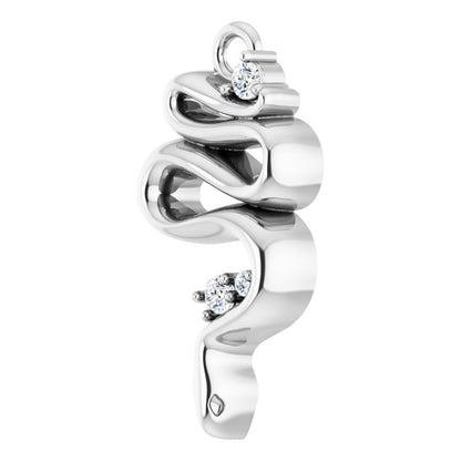 .03 CTW Lab-Grown Diamond Serpent Dangle