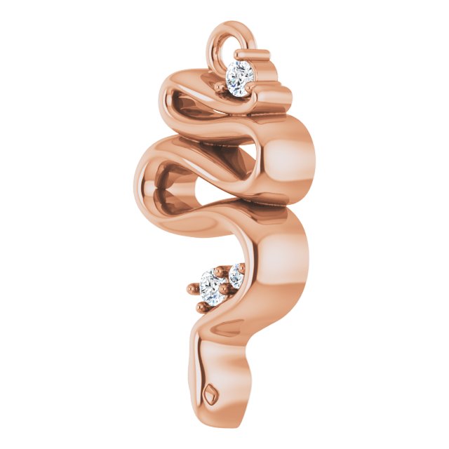 .03 CTW Lab-Grown Diamond Serpent Dangle