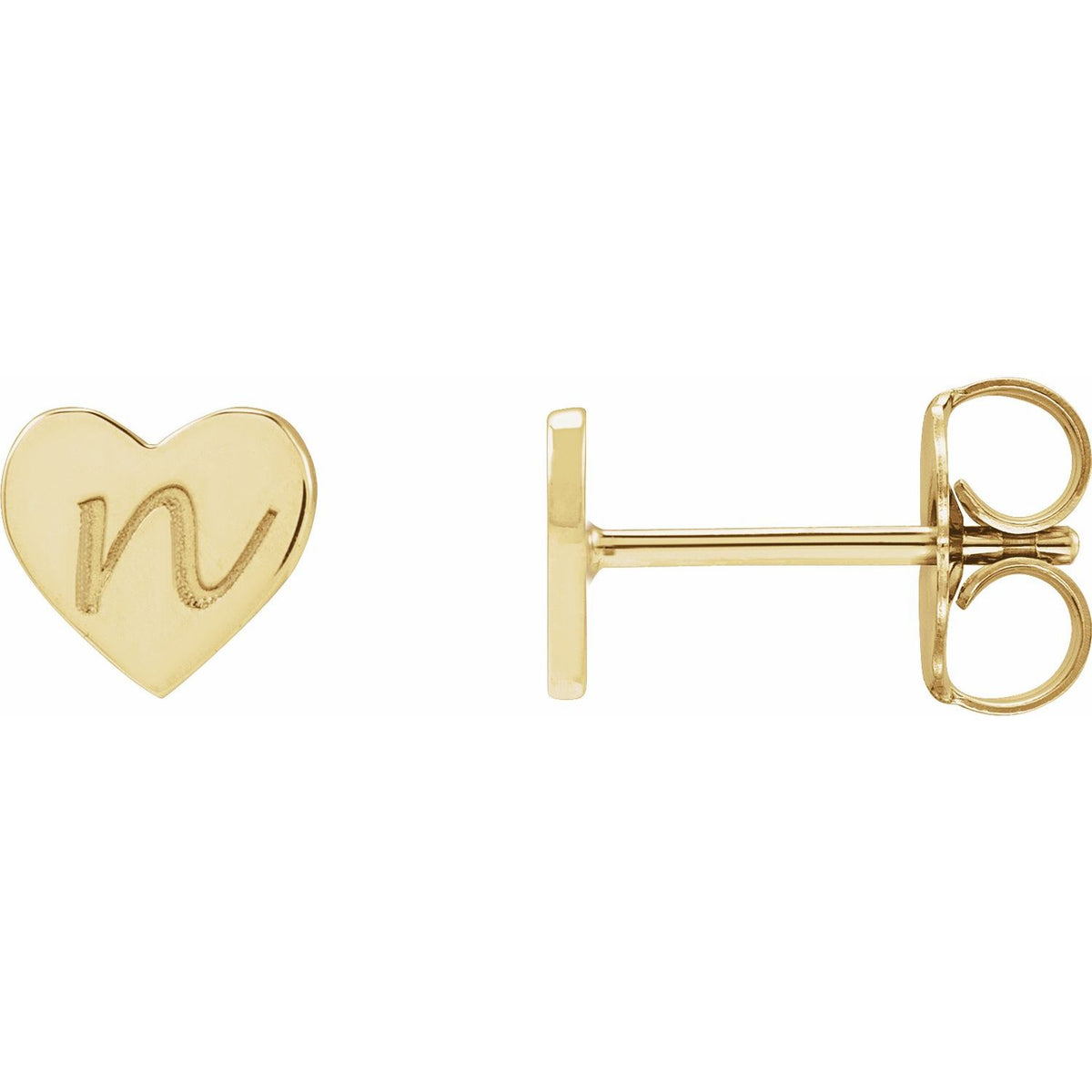 Engravable Heart Earrings