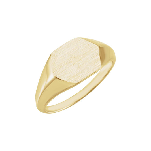 12x10 mm Geometric Signet Ring