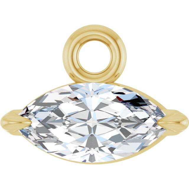 1/6 CT Natural Diamond Dangle, 4.37 mm x 5.9 mm
