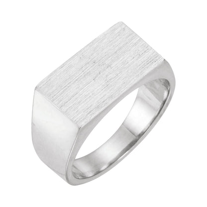 15x9 mm Rectangle Signet Ring