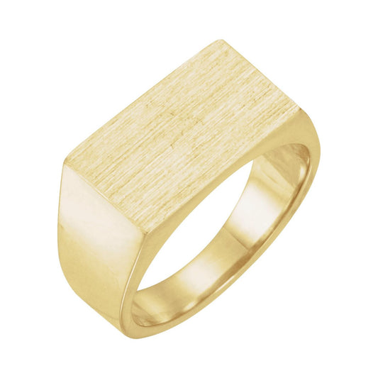 15x9 mm Rectangle Signet Ring