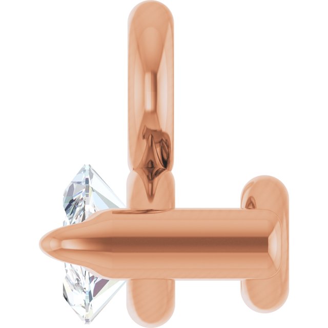 .05 CT Lab-Grown Diamond 2-Prong Claw Dangle