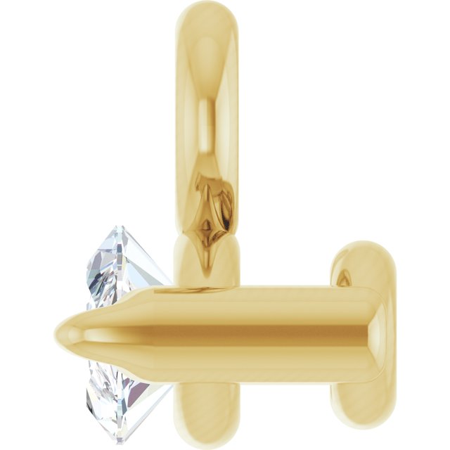 .05 CT Lab-Grown Diamond 2-Prong Claw Dangle
