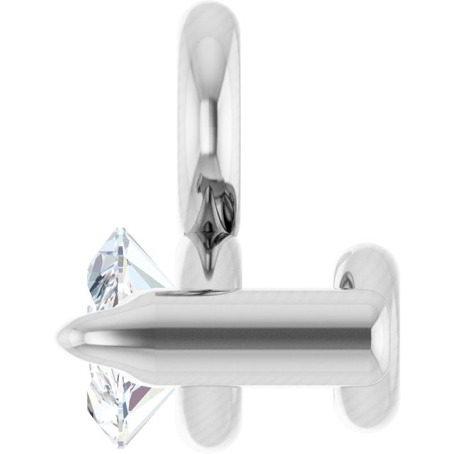 .05 CT Lab-Grown Diamond 2-Prong Claw Dangle