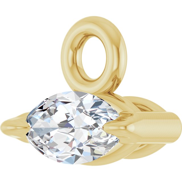 .05 CT Lab-Grown Diamond 2-Prong Claw Dangle