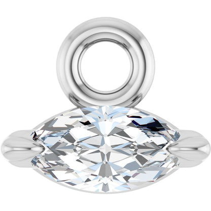 .05 CT Lab-Grown Diamond 2-Prong Claw Dangle