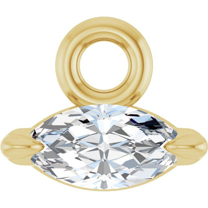 .05 CT Lab-Grown Diamond 2-Prong Claw Dangle
