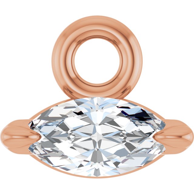 .05 CT Lab-Grown Diamond 2-Prong Claw Dangle
