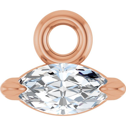 .05 CT Lab-Grown Diamond 2-Prong Claw Dangle